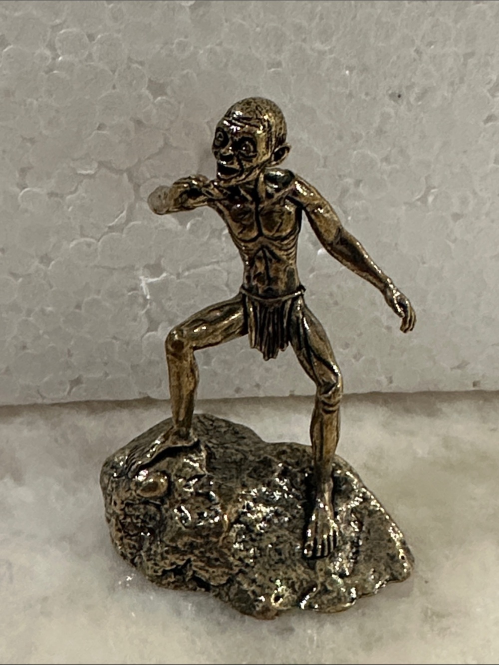 Bronze-Color Gollum Brass Figurine Home Accent